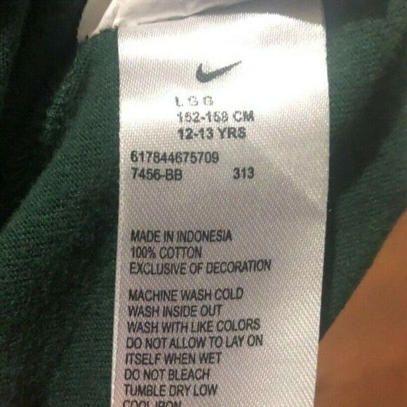 Girls Baylor Bears #1 Nike Short Sleeve V-Neck T-Shirt Size Large 12-13 Years - Picture 4 of 4